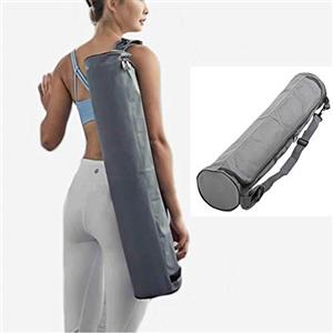 Dusenly Borsa da trasporto portatile impermeabile per tappetino da yoga - Borsa a tracolla in tela Oxford resistente e impermeabile per fitness, pilates (grigio)