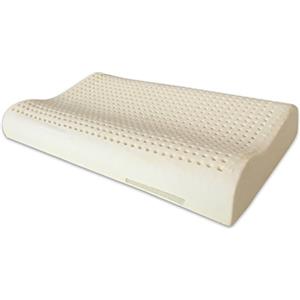 Marcapiuma - Cuscino in Lattice Naturale Modello Doppia Onda - Guanciale Lattice Forato Ultra Traspirante Riposo Naturale e Sano - Massimo Comfort Ergonomico Antibatterico - 100% Made in Italy