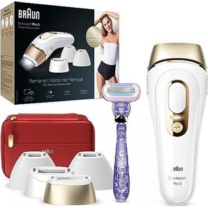 Braun Silk·expert Pro 5 PL5387 - IPL da donna, epilatore a luce pulsata, bianco/oro