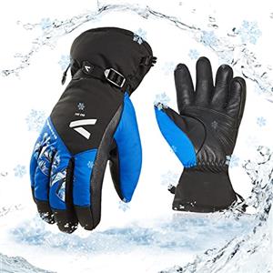 Vgo... Guanti Invernali Impermeabili da Sci Snowboard Scooter in Thinsulate 3M, Guanti Termici da Neve per Uomo e Donna