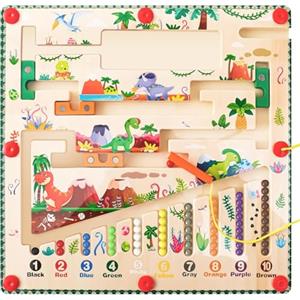 Mailfull Giochi Montessori Labirinto Magnetico Bambini Numero Labirinto Giochi Educativi Motricità Fine Bambini Giocattoli da Viaggio per Bambini Regalo Bambini 2 3 4 5 6 Anni