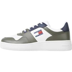 Tommy Jeans Tjm Retro Basket Ess Em0em01395, Sneaker con Suola Cupsole Uomo, Verde Deep Woods, 41 EU