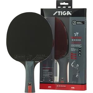 STIGA Racchetta da Ping Pong Prestige 5 Stelle, Telaio 5 Strati, Gomma STAR 5 ITTF, Spugna 2.0 mm, Tecnologia WRB per Maggiore Velocità, Manico Concavo e Presa Comoda - Livello Avanzato