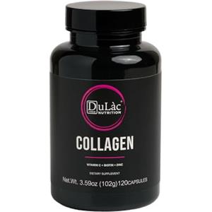 DULÀC FARMACEUTICI 1982 Dulàc - Collagene Idrolizzato in Capsule con Acido Ialuronico, Integratore con Biotina, Zinco e Selenio per Pelle, Articolazioni e Ossa, Made in Italy, 120 Capsule