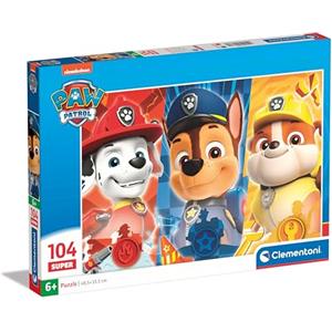 Clementoni - 25780 - Supercolor Puzzle - Paw Patrol - 104 Pezzi - Puzzle Bambini 6 Anni, Puzzle Cartoni Animati, Made In Italy