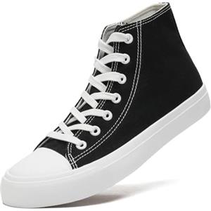 sharllen Scarpe di Tela da Donna，Unisex Uomo Scarpe da Ginnastica Alte Donna Lace up Pumps Plimsolls Casual Sneakers Canvas Plimsoles Scarpe Piatte