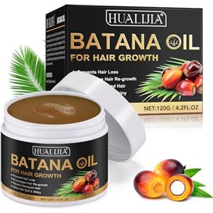 PLOBRT Olio di Batana Biologico Puro al 100% dall'Honduras per la Crescita dei Capelli - Previene la Caduta, Favorisce lo Spessore - per Uomini e Donne 4,2 oz