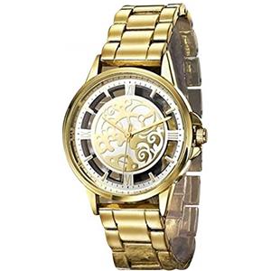 BAKAJI Orologio da Polso Analogico Avon Keilah da Donna Ragazza con Quadrante Intarsiato Movimento al Quarzo Subacqueo Cinturino in Acciaio Inox a Maglia Regolabile Colore Oro