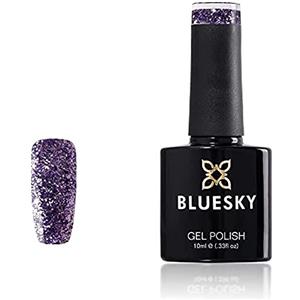 Bluesky Smalto Per Unghie Gel, Rosa, S19N, Luccichio, Viola (Per Lampade Uv E Led) - 10 Ml