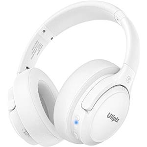 Uliptz Cuffie Wireless Bluetooth, 65 Ore Di Riproduzione, 6 EQ Modalità di Suono, Cuffie Senza Fili Stereo HiFi Over Ear con Microfono, Cuffie Bluetooth 5.3 per Viaggio/Ufficio/Telefono/PC (Bianco)