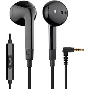 LUDOS FEROX Auricolari In-Ear Cuffie, Cuffiette con Filo e Microfono, 5 Anni di Garanzia, Cuffie Isolamento Acustico, Cuffiette Cellulare, Jack 3,5 mm per iPhone, Apple, Samsung, Huawei - Nero