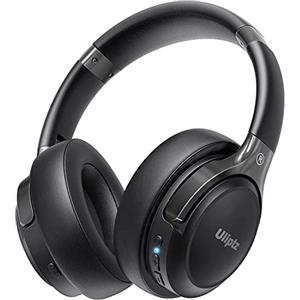 Uliptz Cuffie Wireless Bluetooth 5.3, 65 Ore Di Riproduzione, 6 EQ Modalità di Suono, Senza Fili Stereo HiFi Over Ear con Microfono, per Viaggio/Ufficio/Telefono/PC (Nero)