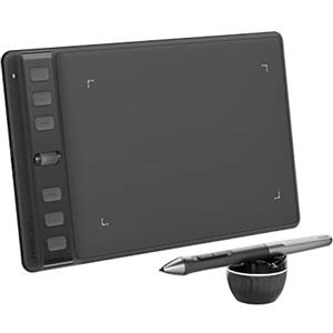 HUION Inspiroy 2 S Tavoletta Grafica, 6,3 x 3,9 Pollici Tavoletta da Disegno Portatile con 6 Tasti a Pressione + Scroller e PW110 Penna Digitale Senza Batteria, per Windows/Mac/Linux/Android/ChromeOS