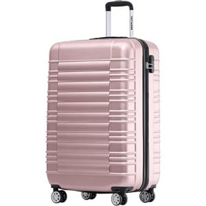 TRVLMORE Trolley Bagaglio a Mano 55x40x20 - Valigia Bagaglio a Mano 55x40x20 - Valigia 10 kg - Valigie Trolley - Valigia Piccola - Trolley da Cabina - Trolley da Viaggio - Rosa