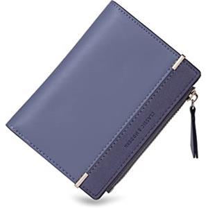 CHAOFANXI Portafoglio Donna Borsetta Portamonete Sottile Pochette Piccolo Portafogli in Pelle Sintetica,Blu