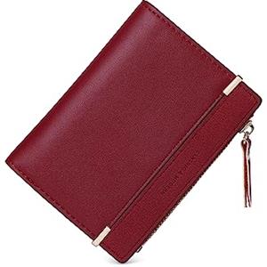 CHAOFANXI Portafoglio Donna Borsetta Portamonete Sottile Pochette Piccolo Portafogli in Pelle Sintetica,Rosso