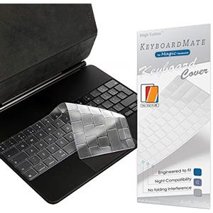 Digi-Tatoo Protezione tastiera ultrasottile compatibile con Magic Keyboard per iPad Air 13 (M2)/Vecchio Magic Keyboard per iPad Pro 12,9(3ª, 4ª, 5ª e 6ª generazione), TPU,Italiano/Europeo