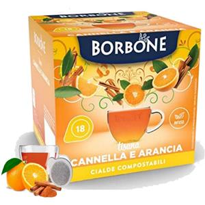 Caffè Borbone Cialde Tisana Cannella e Arancia - Box da 18 Cialde Ese 44 da 3,5g