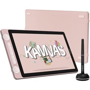 HUION Kamvas 13 Gen 3 2024 Tavoletta Grafica con Schermo, Tavoletta Grafica Artistica Completamente Laminata da 13,3, PenTech 4.0, Pressione Penna 16384, doppio quadrante per PC, Mac, Android, Rosa