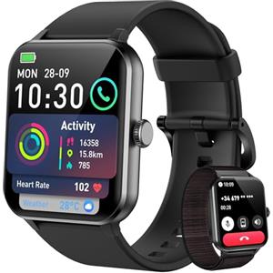 Blackview Smartwatch Uomo Donna, Effettua e Rispondi alle Chiamate,1,85'' Orologio Intelligente Fitness,Cardiofrequenzimetro, Monitoraggio del Sonno, Calcolatori per Android iOS