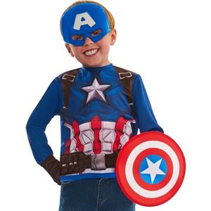 Rubie's Rubies Costume ufficiale Marvel Capitan America, per bambini, taglia 4-6 anni