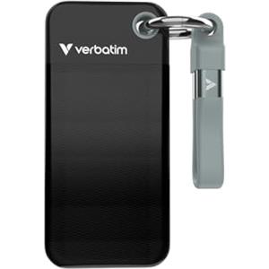 Verbatim Pocket SSD da 1 TB (NVMe SSD, USB 3.2 Gen 2, fino a 1.000 MB/s di velocità di lettura e scrittura, hard disk portatile per Mac, PC e console di gioco, nero/grigio)