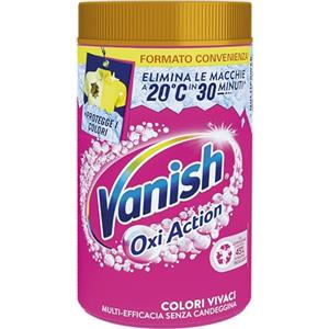 Vanish Oxi Action Multipower Polvere Rosa, Smacchiatore per Capi Colorati, 1 Confezione da 1,5Kg di Smacchiatore per Bucato, Additivo Lavatrice Multiazione senza Candeggina