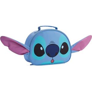 Disney Stitch Borsa Termica Bambini con Fodera Isolante, Borsa Frigo Bambina per Scolastici, Viaggi (Blu 3D)