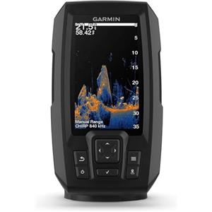 Garmin Striker Vivid 4cv, Fishfinder a colori da 4 pollici e trasduttore sonar facile da usare, tavolozze di colori del sonar a scansione vivida (010-02550-00)