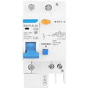 Fafeicy Interruttore Differenziale RCCB 30mA 230V DZ47LE-32 1P+N C32 Montaggio Su Guida DIN 35mm