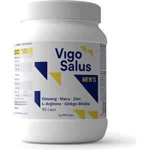 DR8 Labs TESTOSTERONE Uomo - Booster Massa Muscolare - Potente + Durata + Alto Dosaggio + Forza - Maca, Tribulus Terrestris, Ginkgo Biloba, L Arginina, Ginseng e Zinco - Vigosalus 90 Capsule