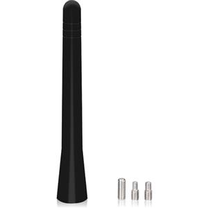 Greatzer Antenna Auto Corta con Amplificatore per Tutti i Modelli - DAB per Ricezione AM e FM di Alta Qualità - Design Elegante e Forte Mini Tetto, Nero