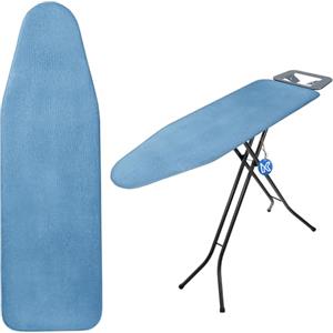 KADAX Copriasse da stiro con rivestimento in teflon, rivestimento per asse da stiro, rivestimento per ferro da stiro a vapore, copriasse da stiro di ricambio con imbottitura in spugna (blu)