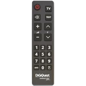 Digiquest EASY Telecomando Universale TV con Tasti Grandi, Facile da Usare, Ideale per Hotel, Ospedali, RSA e Anziani