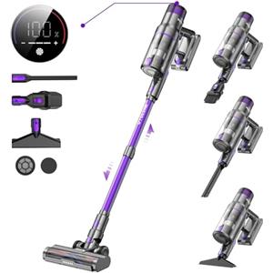 Vistefly V15s MAX Aspirapolvere senza Fili, 45Kpa 580W Scopa Elettrica Potente 8 in 1 Autonomia fino 70 Minuti, con Modalità Automatica per Peli Capelli Pavimento Tappeti