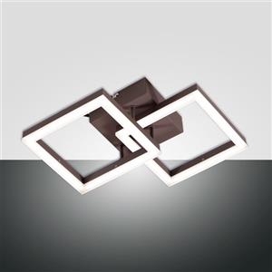 Fabas BARD Applique LED 2 Luci CORTEN 21W Dimmerabile 2160 lm