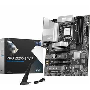 MSI PRO Z890-S WIFI Scheda Madre, ATX - Supporta i processori Intel Core Ultra (Serie 2), LGA 1851 - Memory Boost DDR5 (8600+ MT/s OC), PCIe 5.0 x16 e 4.0 x16, M.2 Gen5, Wi-Fi 7, LAN 2.5G