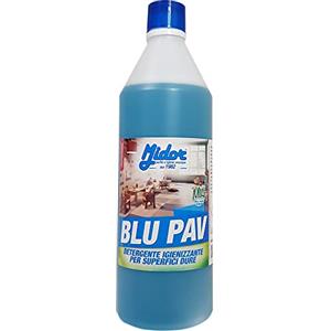 Midor Detersivo pavimenti igienizzante, BLU PAV 1000ml per pavimenti in ceramica e superfici lavabili - 1kg CONCENTRATO, profumo di lavanda