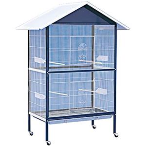 Arquivet Pajeriera Sassari 100 x 60 x 176,5 cm - Grande Gabbia con Ruote per Uccelli - Bird in Metallo con 2 Livelli per Uccelli Grandi - pappagalli, agapornis, canarini, pappagallini