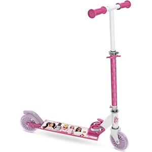 Barbie Mondo Toys - Monopattino in alluminio per bambino bambina Mattel Barbie - manubrio regolabile - scooter a 2 ruote - 18081