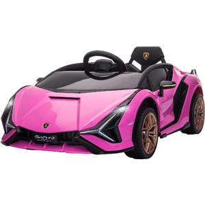 DecHome Macchina Elettrica Bambini 3-5 Anni Lamborghini 12V Rosa DH37063 DecHome