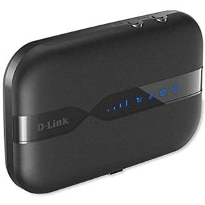 D-Link DWR-932 Pocket Hotspot 4G LTE via SIM, Wi-Fi N150 Mbps, SIM e Micro SD Card Slot, Porta Micro USB, Inclusa Batteria Ricaricabile da 2020 mAh, Nero/Antracite