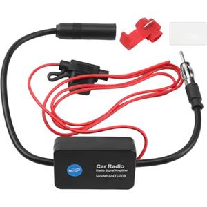FAELNK Amplificatore di Segnale Autoradio 12v Amplificatore Antenna per Auto FM Segnale Radio Booster Universale Amplificatore Segnale Autoradio Per Veicolo Camion SUV Auto Radio