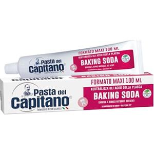 Ciccarelli Pasta del Capitano, Dentifricio Baking Soda Bio, Ravviva il Bianco Naturale dei Denti e Neutralizza gli Acidi della Placca Batterica, 100% Made in Italy, Tubetto da 100 ml