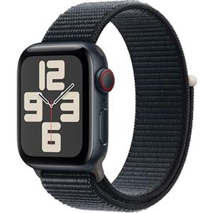 Apple Watch SE (2ª generazione, 2023) GPS + Cellular 40mm Smartwatch con cassa in alluminio color mezzanotte e Sport Loop mezzanotte. Fitness tracker, monitoraggio del sonno.