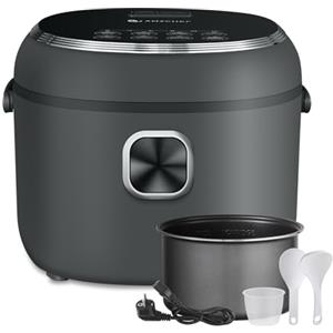 AMZCHEF Mini cuociriso 2L,Multifunzionale per 1-4 persone,4 tazze(non cotte) 400W Rice Cooker,7 funzioni di cottura,preimpostata e mantenimento in caldo,pentola interna antiaderente