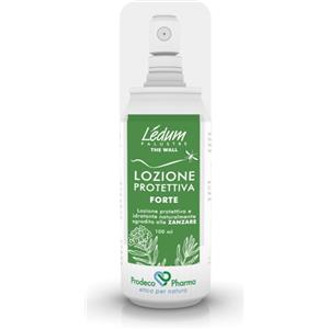 PRODECO PHARMA Lédum The Wall Lozione Protettiva Forte 100ml - Idratante e Repellente Naturale per Zanzare