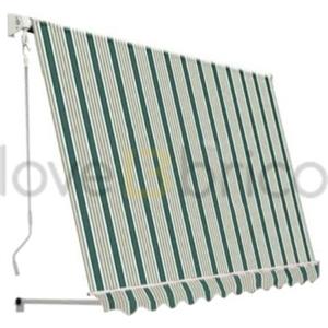 SANGIORGIO srl Tenda Da Sole Sangiorgio 300x250 A Caduta Senza Cassonetto Con Braccetti Telo Verde A Righe