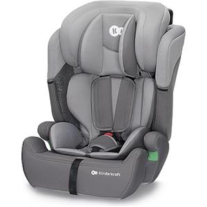 kk Kinderkraft Kinderkraft COMFORT UP I-SIZE 76-150 cm Seggiolino auto 9-36 kg, Poggiatesta Regolabile di 11 livelli, Seduta spaziosa, Cinture di Sicurezza, Inserto modulare dotato, Gruppo 1/2/3, Grigio
