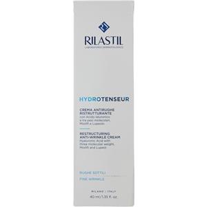 Rilastil Hydrotenseur Crema Viso Antirughe Ristrutturante, Texture Leggera con Acido Ialuronico per Pelli Normali e Sensibili, Confezione 40 ml